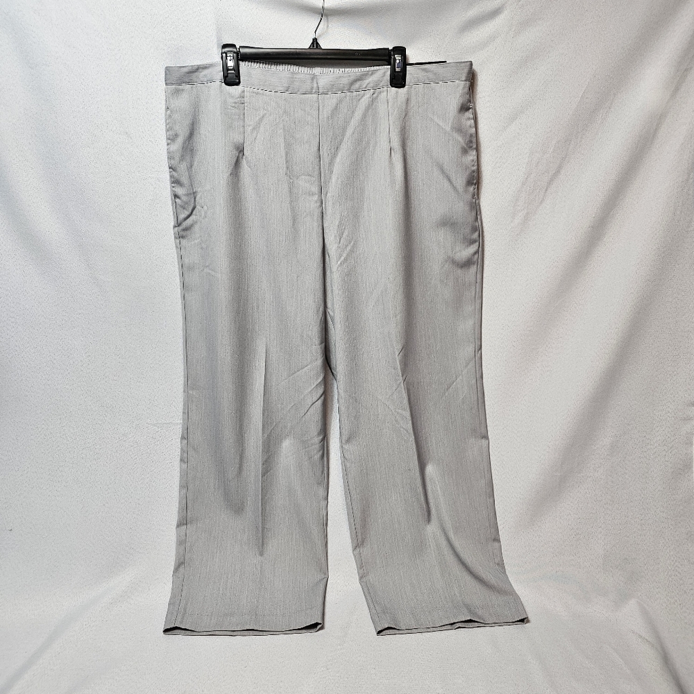 Alfred Dunner Classic Fit Comfort Waist Pants 20W Short NWT | Pearl Gray